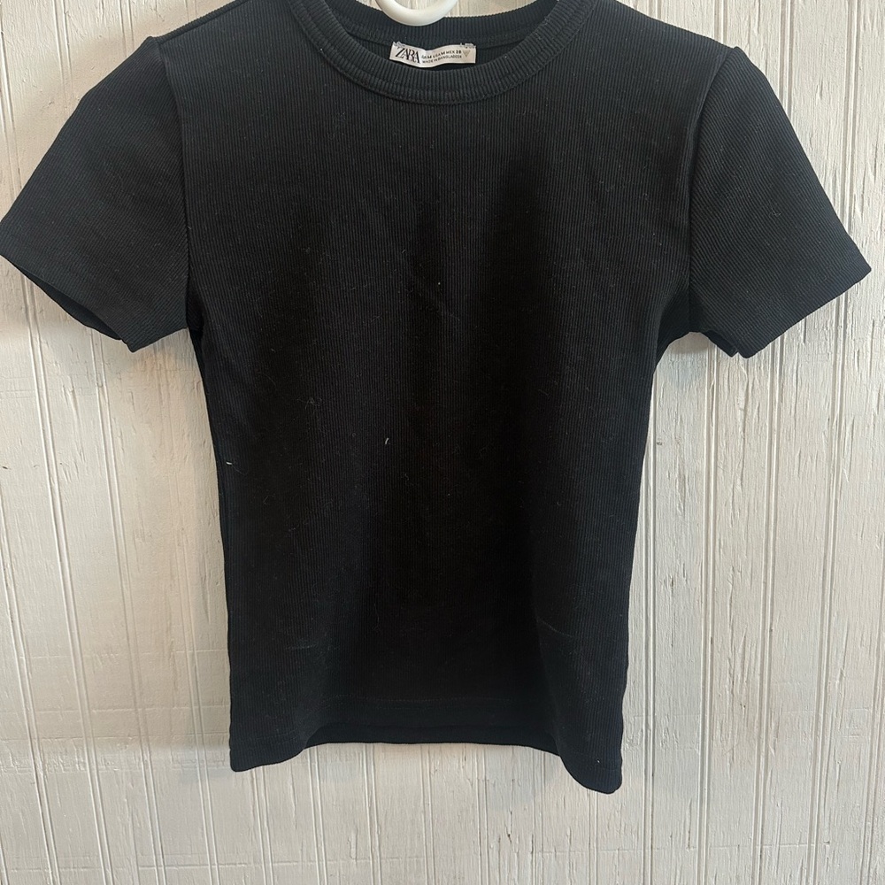 Black Ribbed Women’s T-Shirt